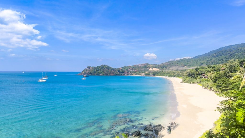 Lanta Car Rental customer enjoying road trip on Koh Lanta coastal road